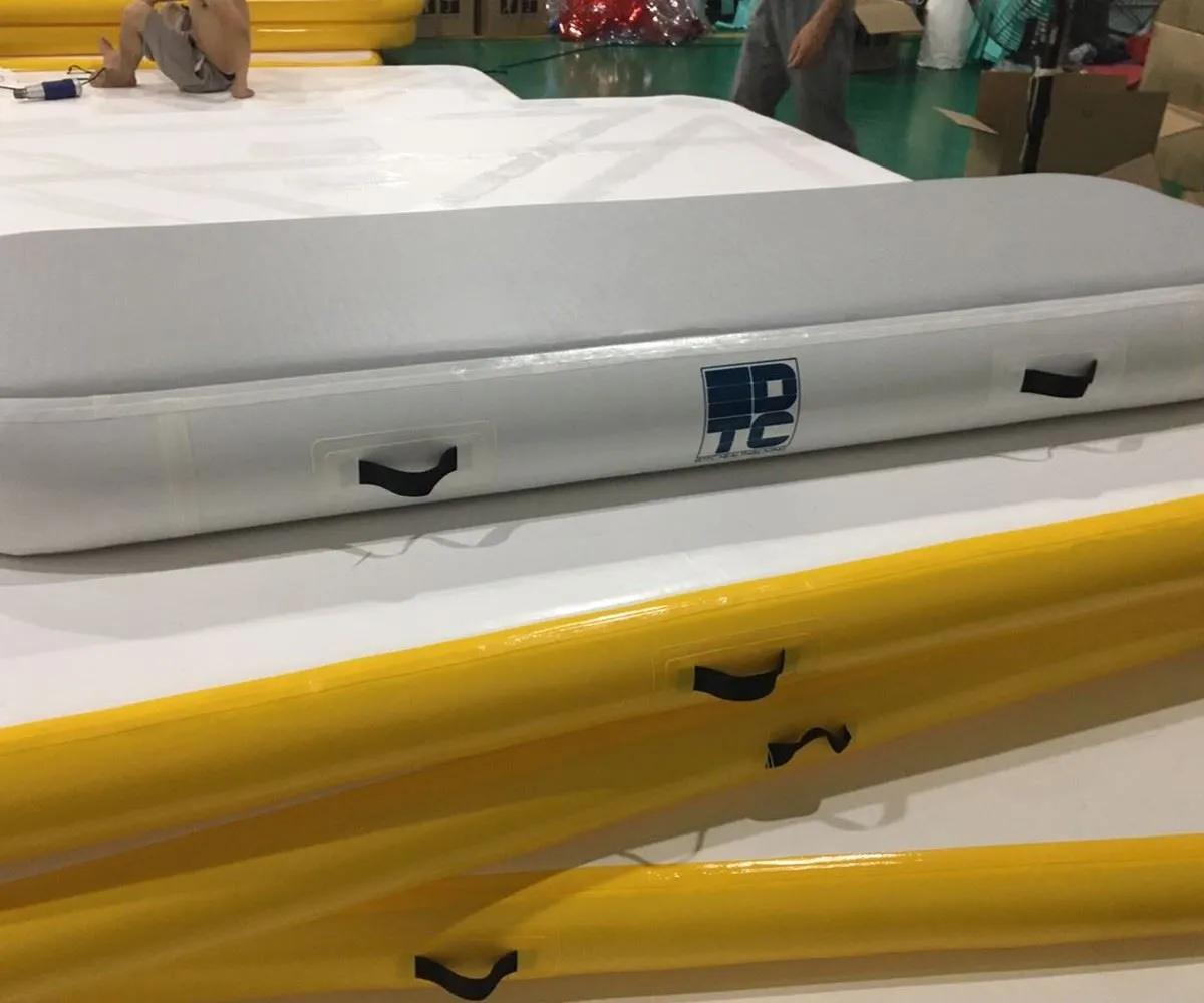 Inflatable 20 ft air track yellow color